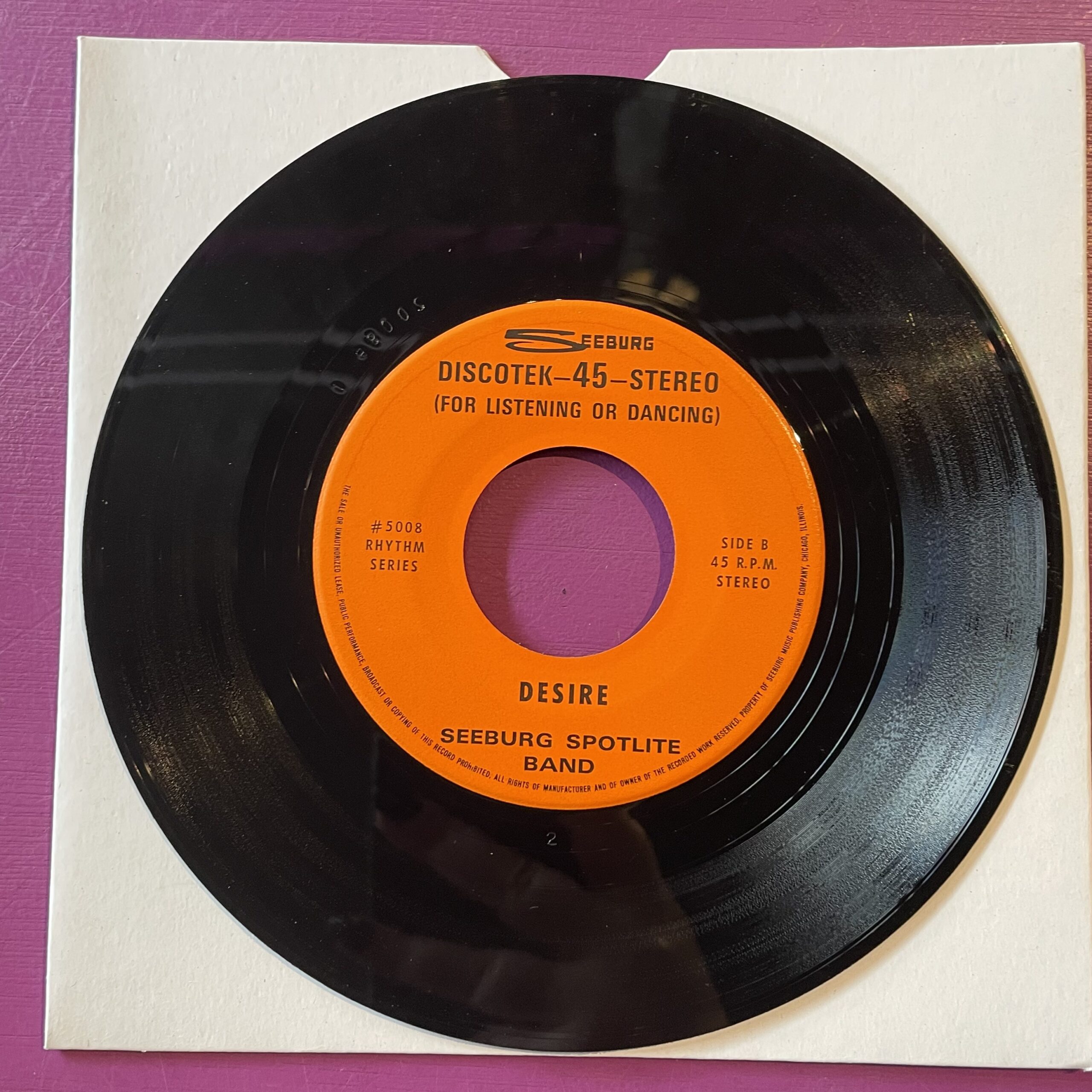 Seeburg Spotlite Band - No Where To Run / Desire - Image 2